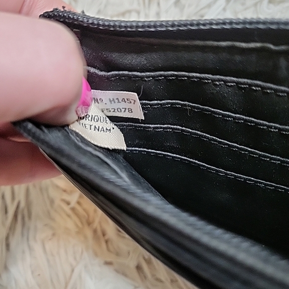 Coach Wristlet Mini Purse Clutch Wrislet Bag Black C Logo Silver Tone Hardware - Picture 8 of 14